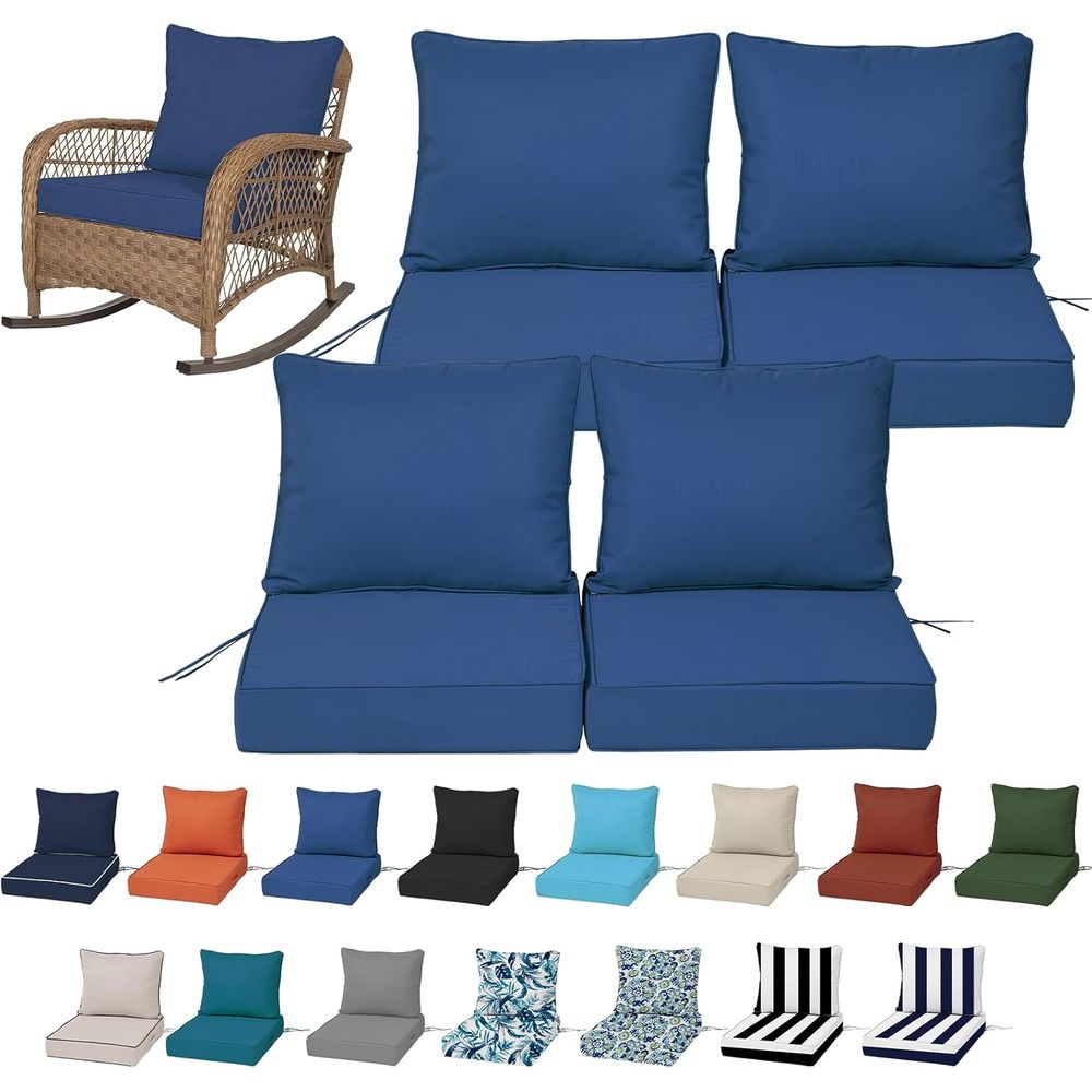 Outdoor Furniture For Patio - Set 4 Bantalan Kursi Dalam Ruangan