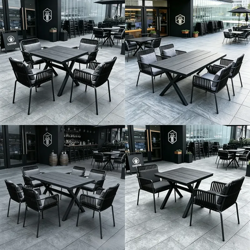 Outdoor Furniture Dining Set - Set Meja dan Kursi Makan Luar