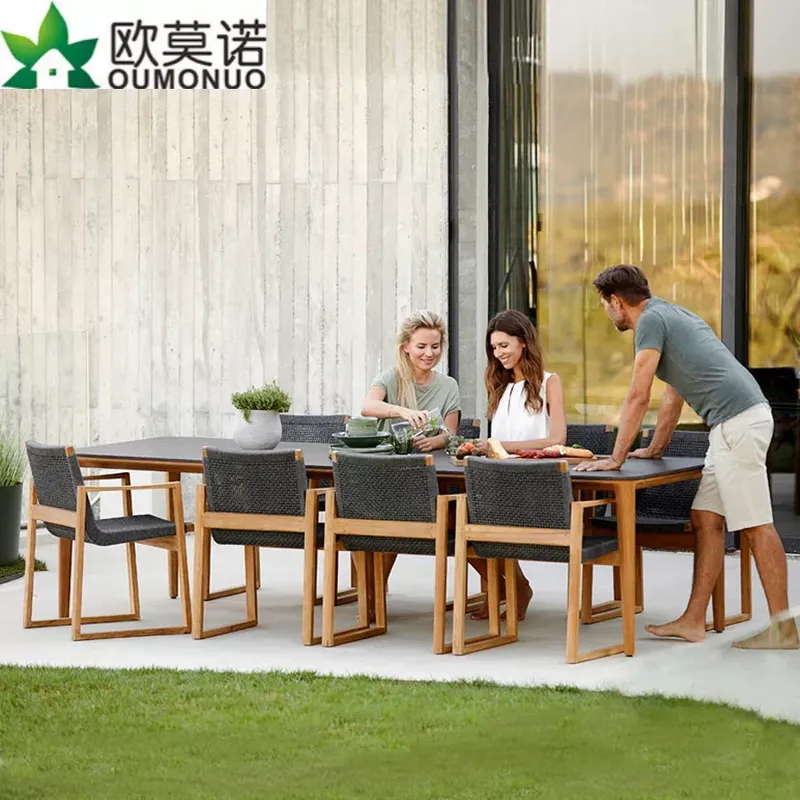 Outdoor Furniture Dining Set - Set Meja Makan Rotan Teak Outdoor