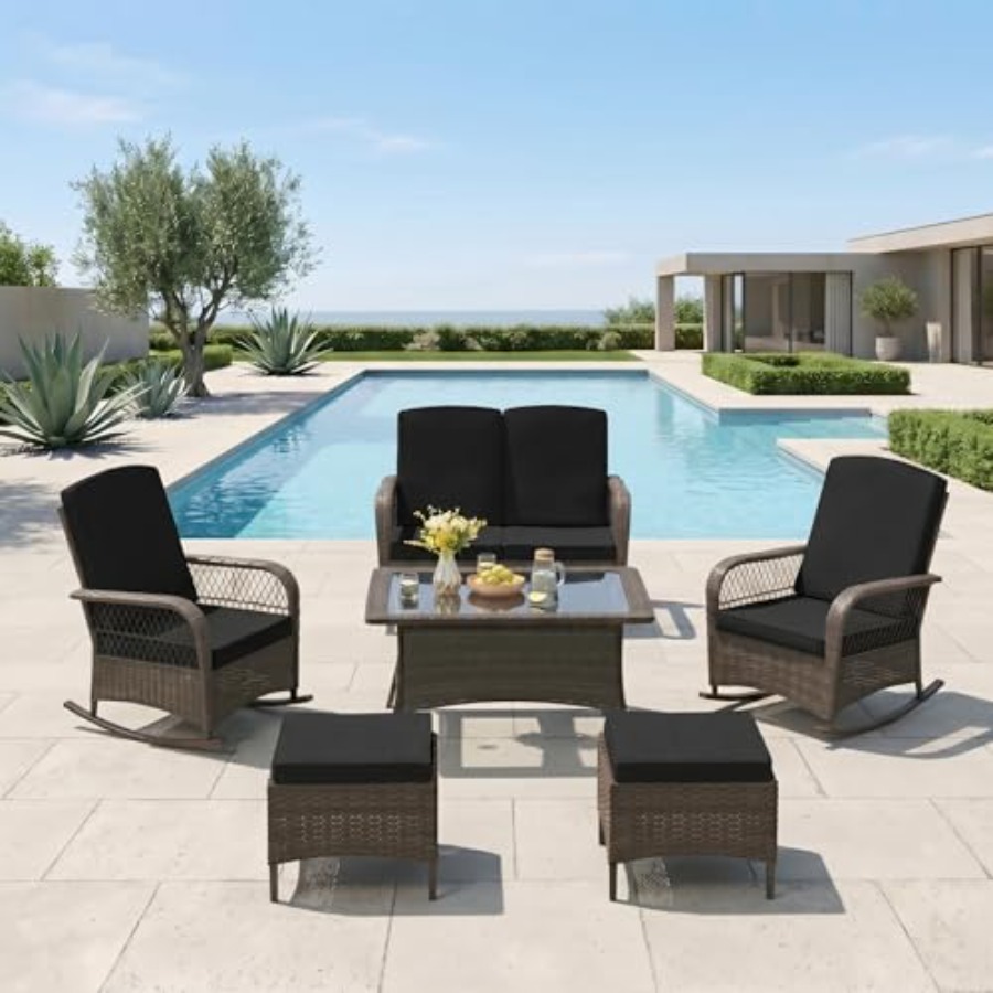 Outdoor Furniture Loveseat - Set Furnitur Teras Luar Ruangan, Kursi