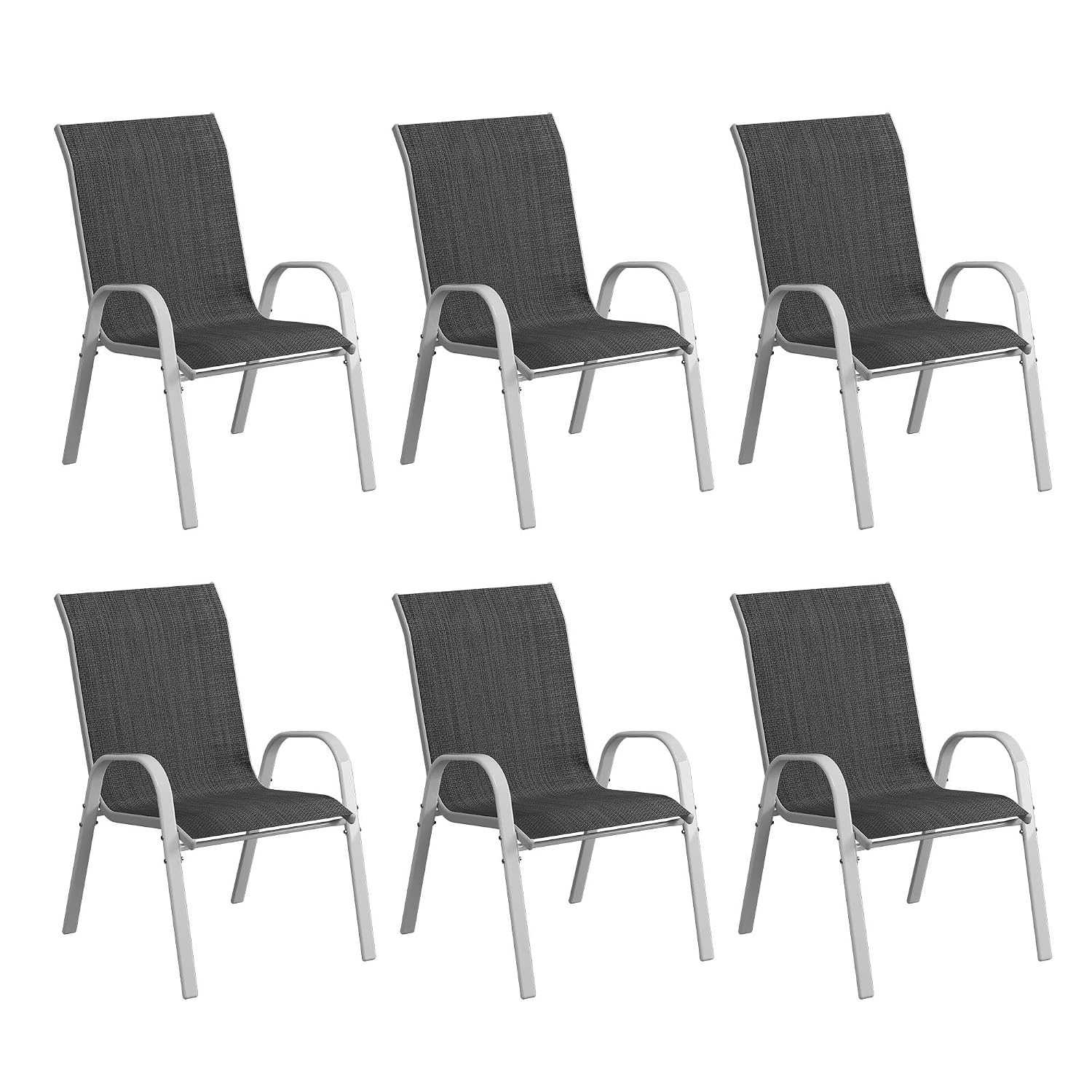 Outdoor Furniture Dining Set - Set Kursi Teras 6 Buah, Kursi
