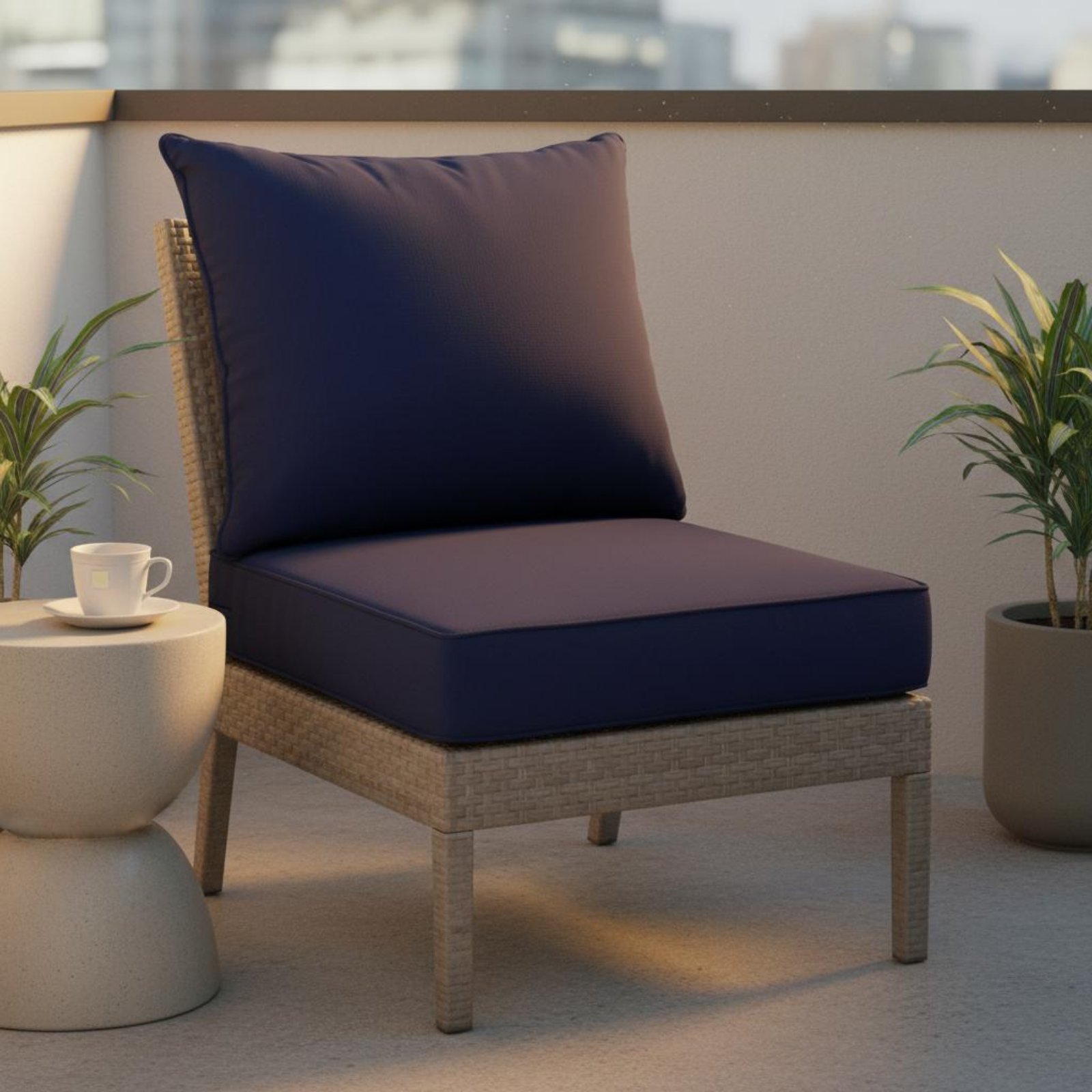 Outdoor Furniture For Patio - Bantalan Kursi Teras dengan Penutup Tersembunyi