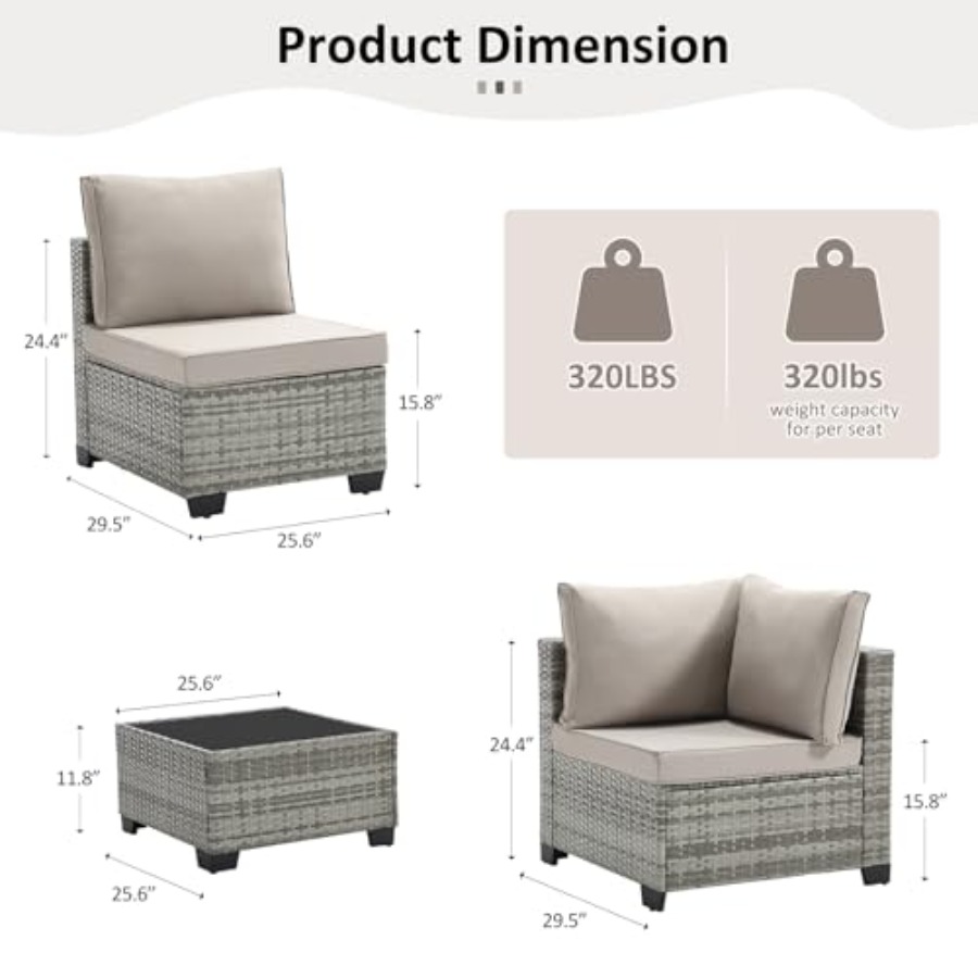 Set Furnitur Teras Rotan untuk - Outdoor Furniture Loveseat ulasan dan harga