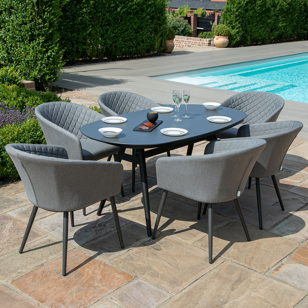 Set Meja dan Kursi Makan Patio - Outdoor Furniture Dining Set ulasan dan harga