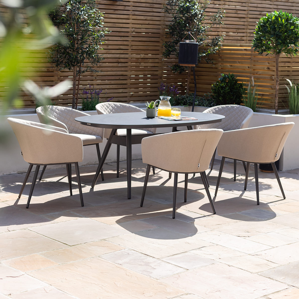 Set Meja dan Kursi Makan Patio - Outdoor Furniture Dining Set ulasan dan harga