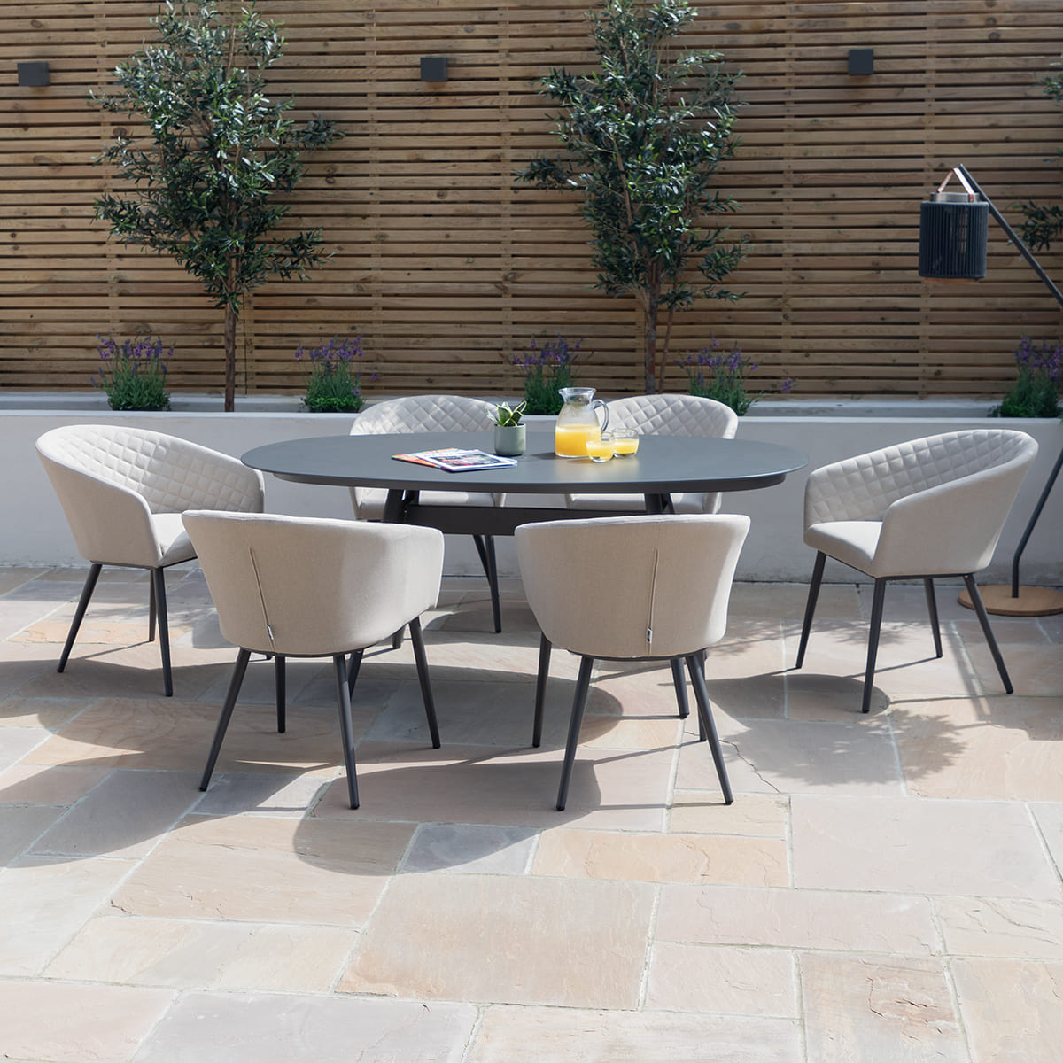 Set Meja dan Kursi Makan Patio - Outdoor Furniture Dining Set ulasan dan harga