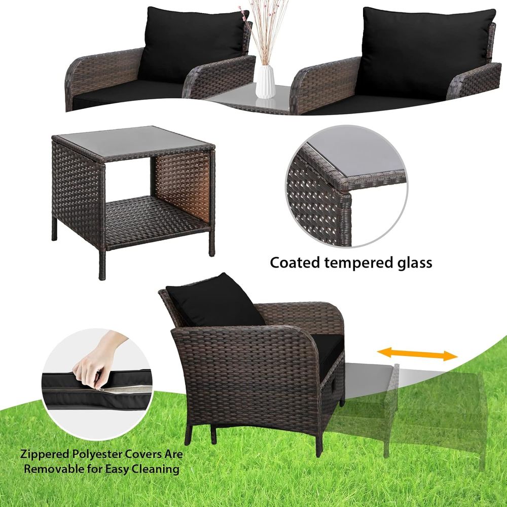 Set Furnitur Balkon 5 Buah, Se - Outdoor Furniture No Cushions ulasan dan harga