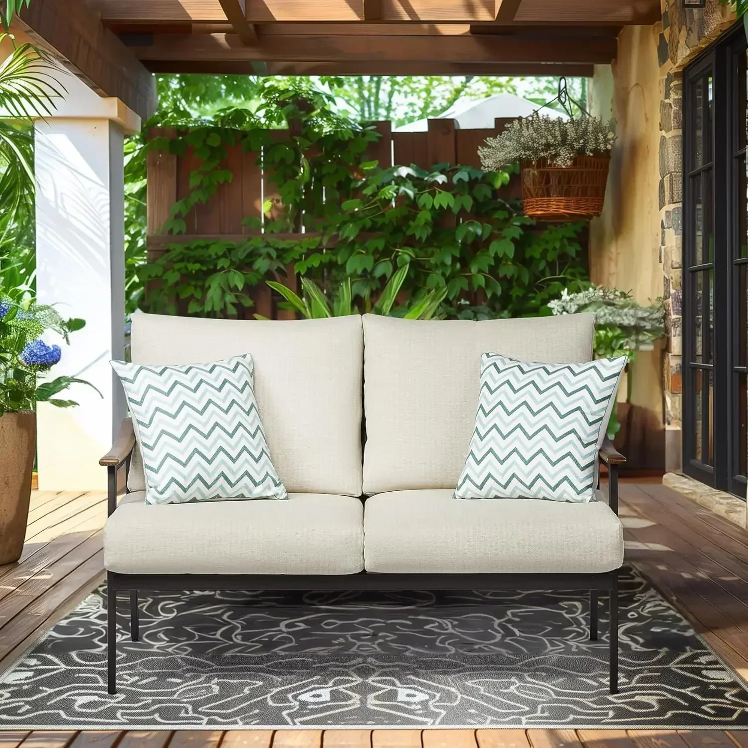 Kursi Santai Teras Luar Ruanga - Outdoor Furniture Loveseat ulasan dan harga