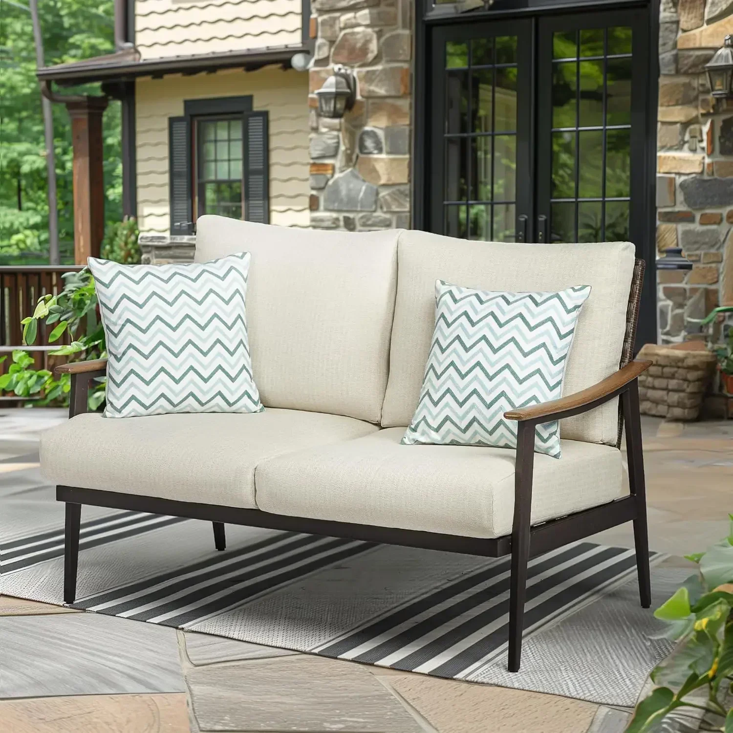 Kursi Santai Teras Luar Ruanga - Outdoor Furniture Loveseat ulasan dan harga