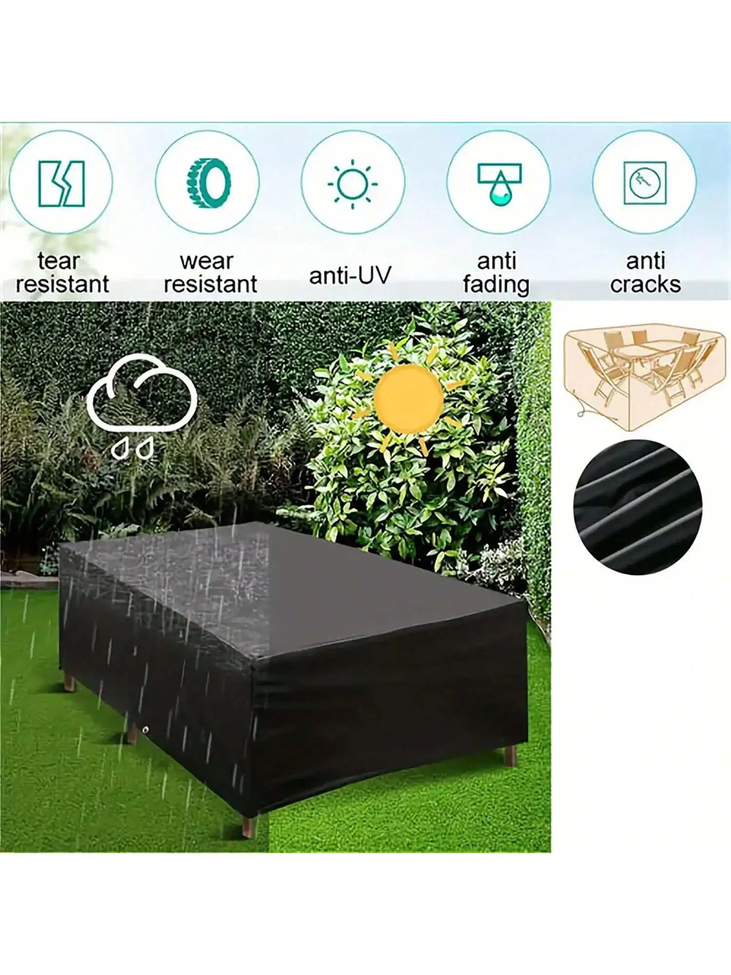 Furnitur taman teras luar ruan - Outdoor Furniture Black ulasan dan harga