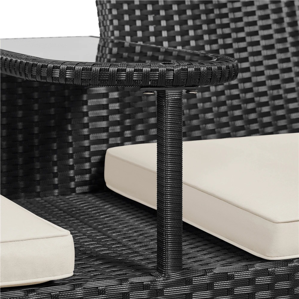 Kursi Ganda Luar Ruangan Premi - Outdoor Furniture Black ulasan dan harga