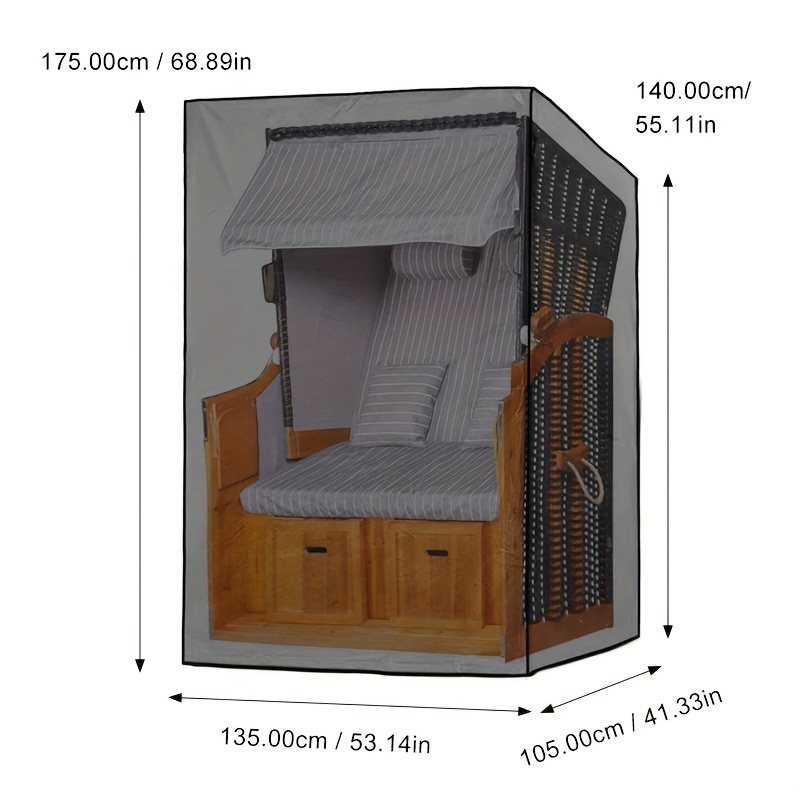 1-Potong Penutup Furnitur Luar - Outdoor Furniture Black ulasan dan harga