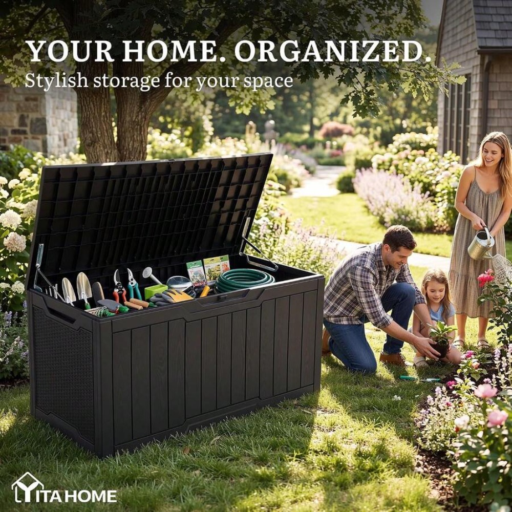 Kotak Penyimpanan Luar Ruangan - Outdoor Furniture Black ulasan dan harga