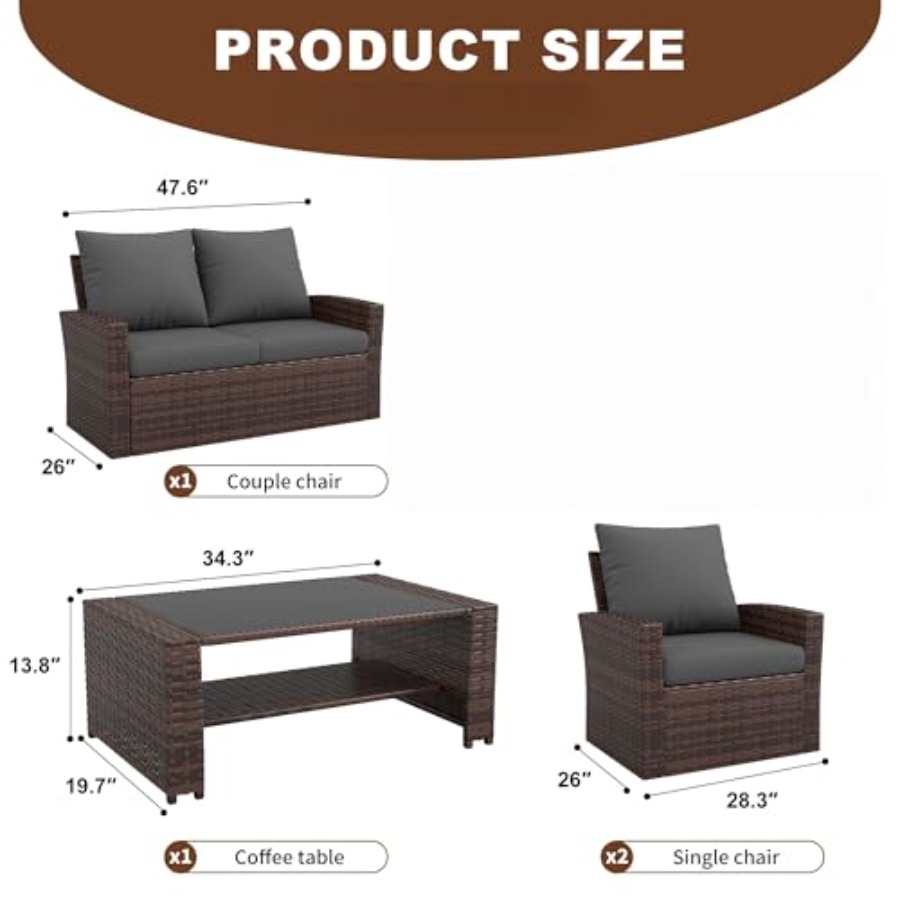 Set Furnitur Teras, Set Furnit - Outdoor Furniture Loveseat ulasan dan harga
