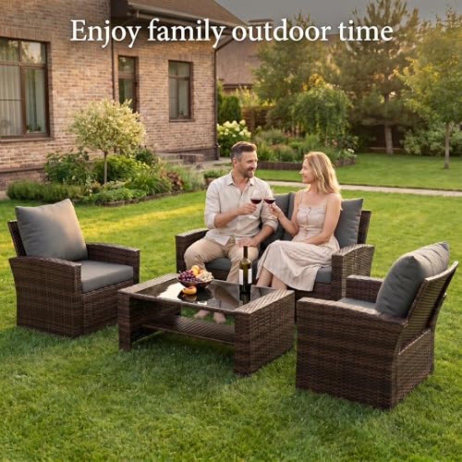 Set Furnitur Teras, Set Furnit - Outdoor Furniture Loveseat ulasan dan harga