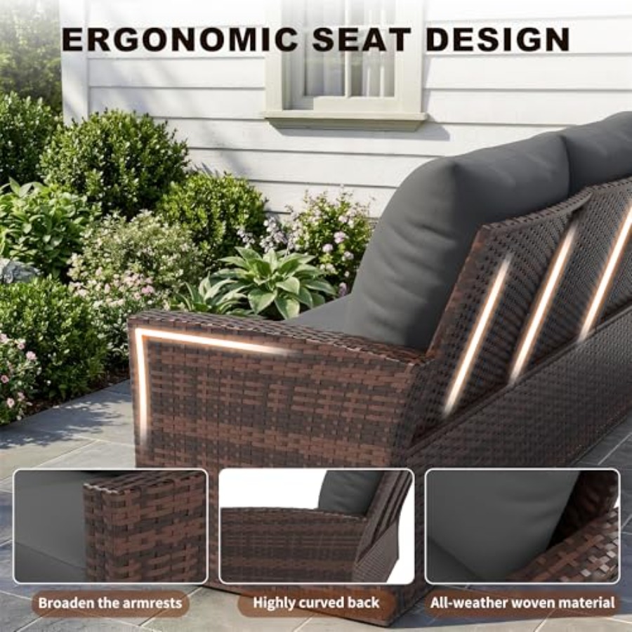 Set Furnitur Teras, Set Furnit - Outdoor Furniture Loveseat ulasan dan harga