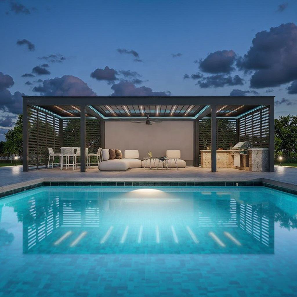 Gazebo Persegi Panjang dari Al - Outdoor Furniture For Pool ulasan dan harga