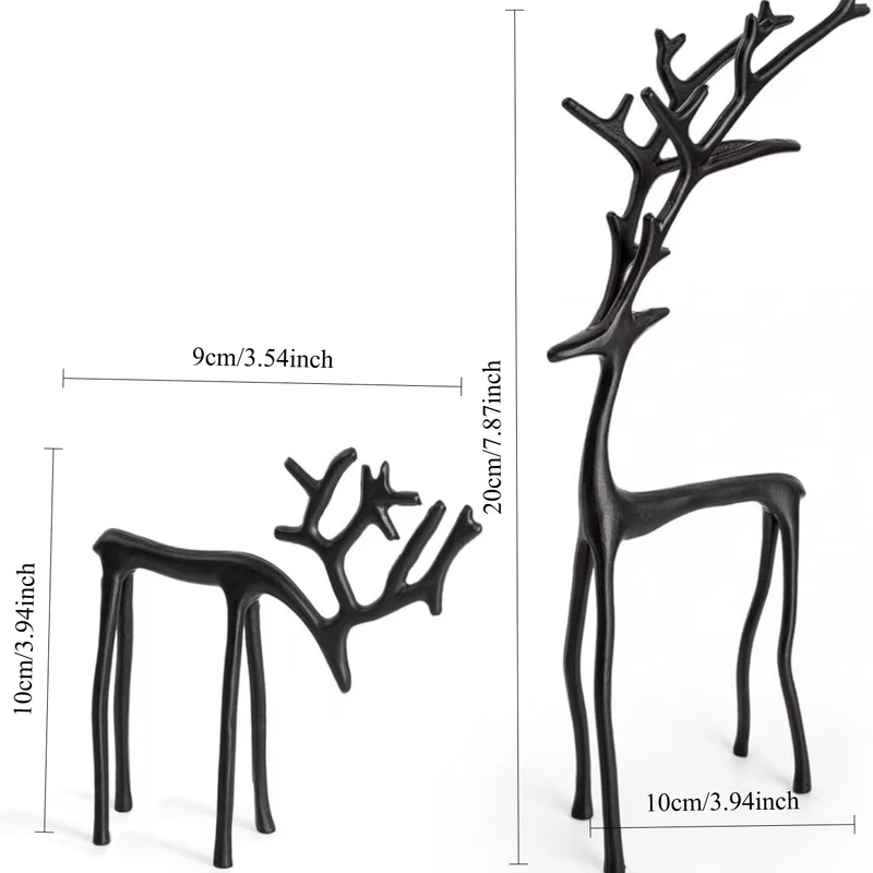 1 buah Patung Rusa Natal Hitam - Outdoor Furniture Black ulasan dan harga