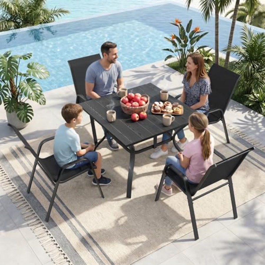 Set Meja Makan Luar Ruangan un - Outdoor Furniture Dining Set ulasan dan harga