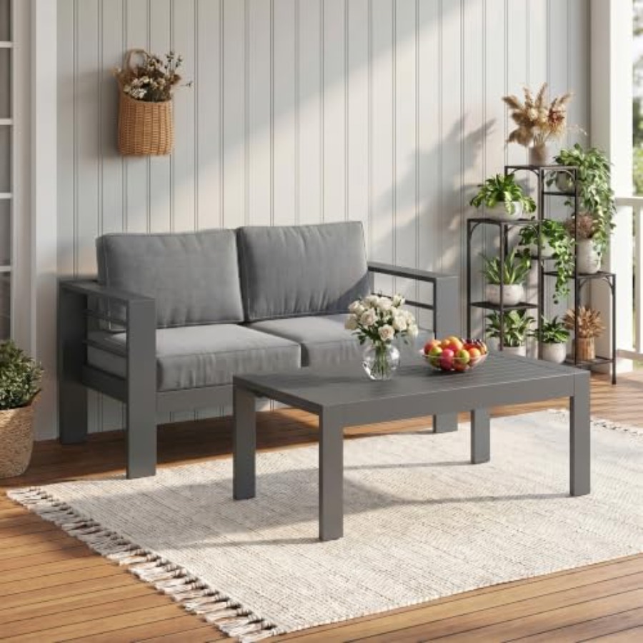 Sofa Taman Aluminium dengan Me - Outdoor Furniture Loveseat ulasan dan harga