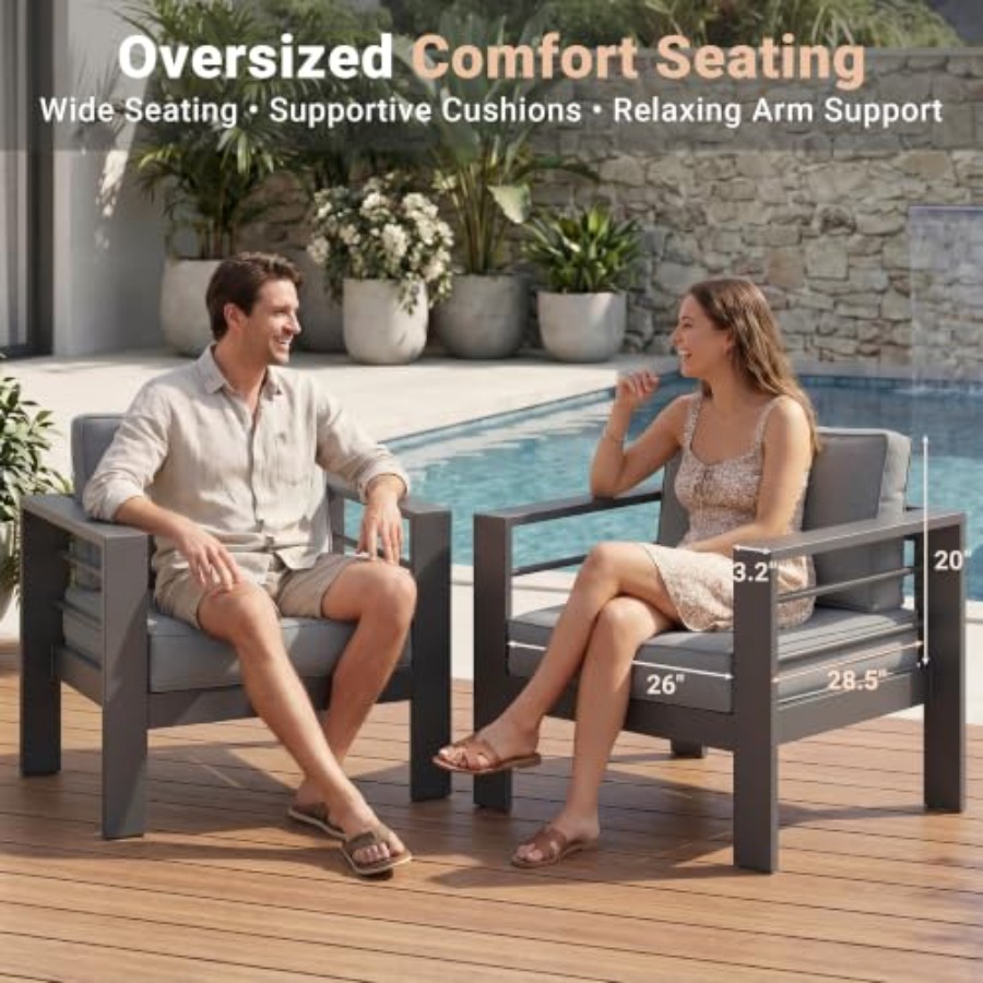 Sofa Taman Aluminium dengan Me - Outdoor Furniture Loveseat ulasan dan harga