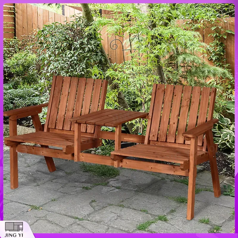 Kursi Taman Kayu 2 Dudukan den - Outdoor Furniture Loveseat ulasan dan harga