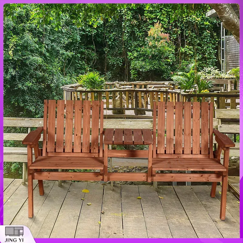 Kursi Taman Kayu 2 Dudukan den - Outdoor Furniture Loveseat ulasan dan harga