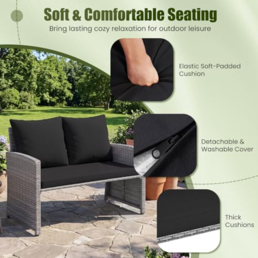 Kursi Santai Luar Ruangan deng - Outdoor Furniture Loveseat ulasan dan harga