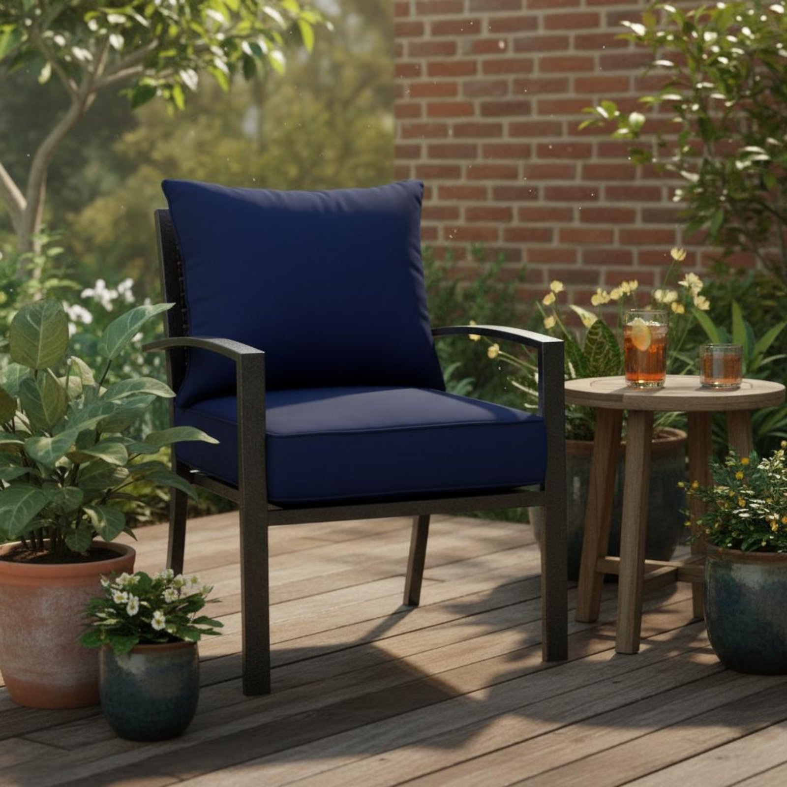 Bantalan Kursi Teras dengan Pe - Outdoor Furniture For Patio ulasan dan harga