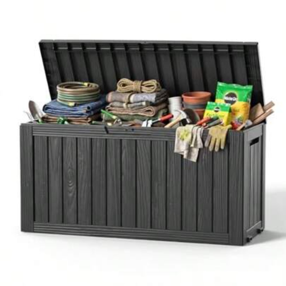 Kotak Penyimpanan Luar Ruangan - Outdoor Furniture Black ulasan dan harga
