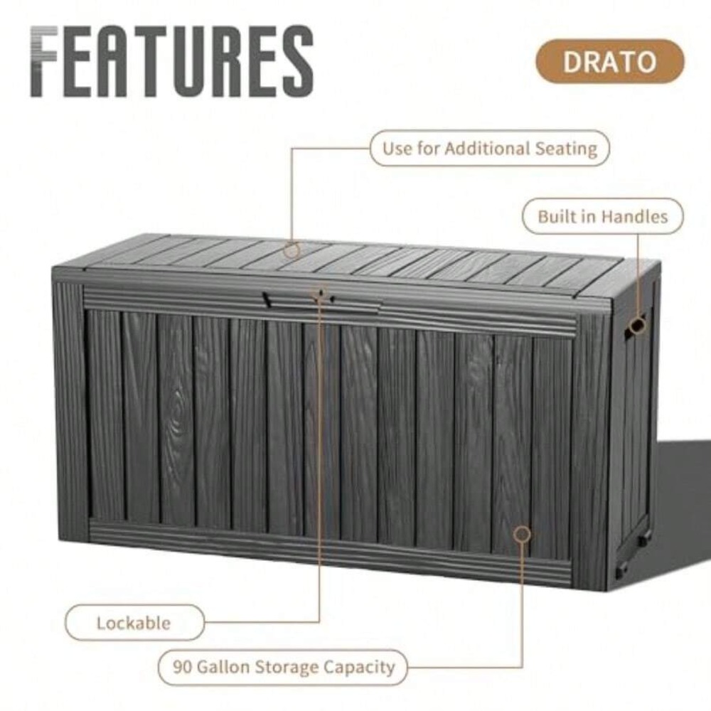 Kotak Penyimpanan Luar Ruangan - Outdoor Furniture Black ulasan dan harga