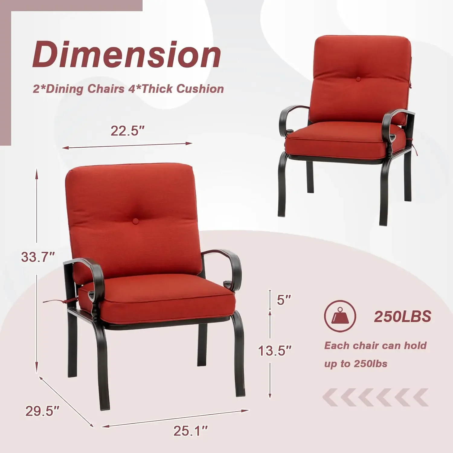 Kursi Bistro Logam Merah untuk - Outdoor Furniture Dining Set ulasan dan harga