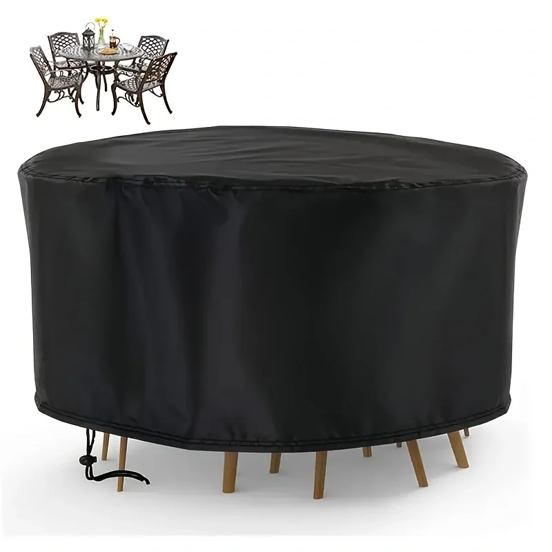 Penutup Furnitur Teras Bulat T - Outdoor Furniture Black ulasan dan harga
